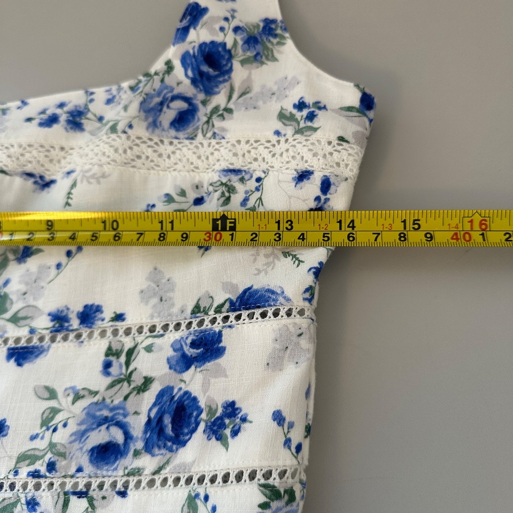 NWT Musette Blue Floral Square Neck Mini Dress | Size Small - Picture 8 of 10